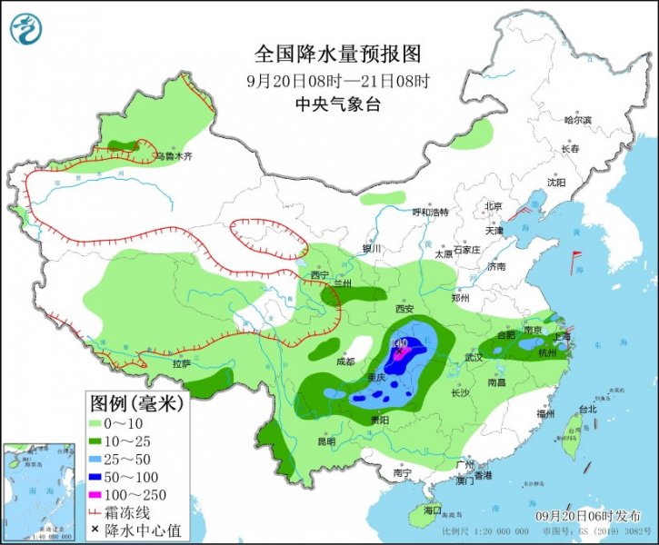 重庆贵州今日雨势猛烈 山东江苏及黄海海域警惕大风
