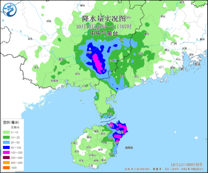 今日海南岛有强降雨 青藏高原中东部雨雪天气迎来最强时段