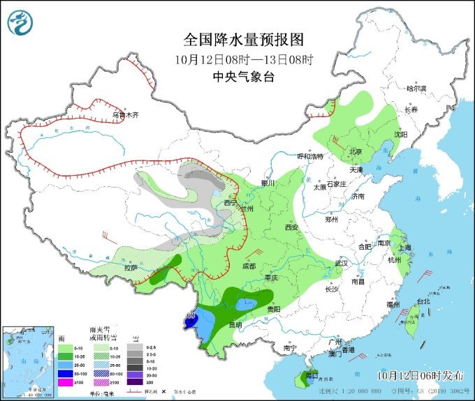 未来三天云南等地仍有降雨 青藏高原东部雨雪天气减弱