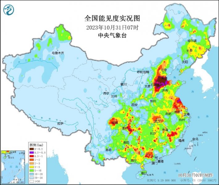 未来三天华北一带霾天气持续  11月上旬冷空气活动趋于频繁