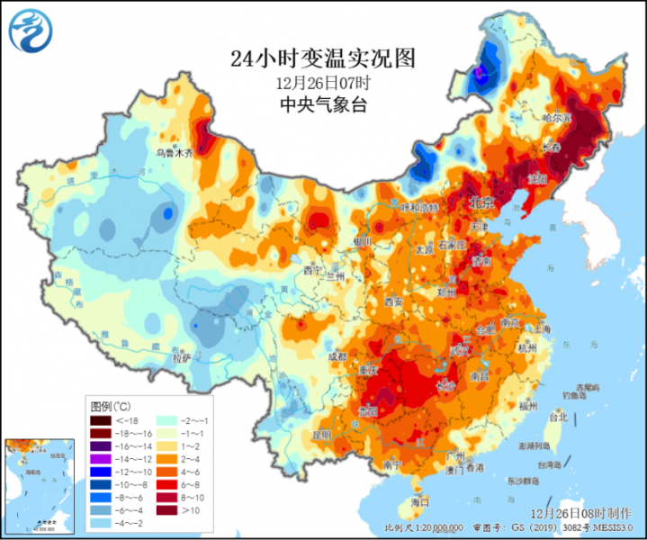 冷空气势力不强大部地区气温回升  华北黄淮等地有霾天气