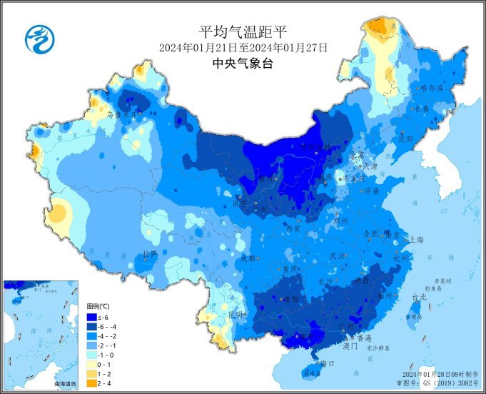 本周寒潮天气使南方油菜和经济林果等遭受寒冻害 