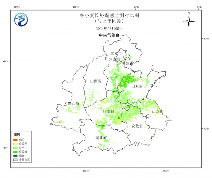 今年以来冬麦区气象条件良好  油菜气候适宜度偏差