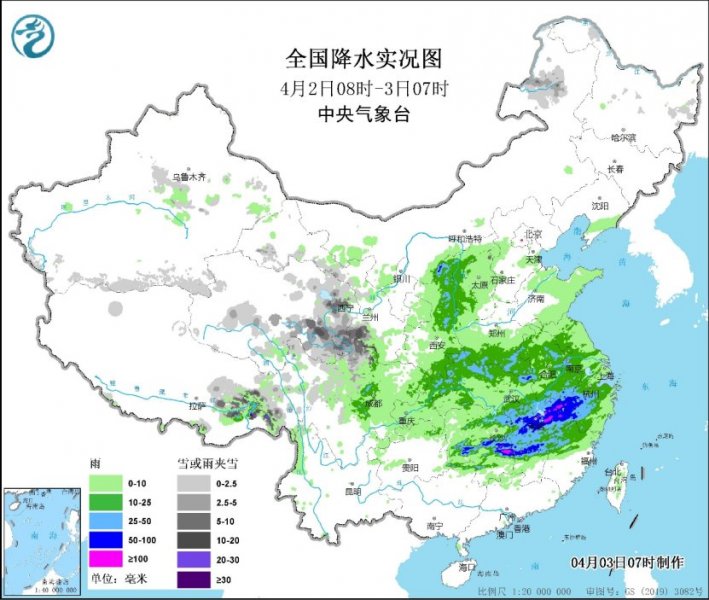 强对流天气橙色预警继续生效 南方降雨带将有所南压