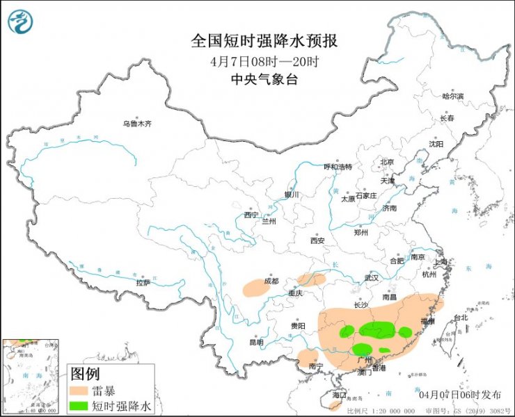 湖南江西福建广西广东等地将有强对流天气