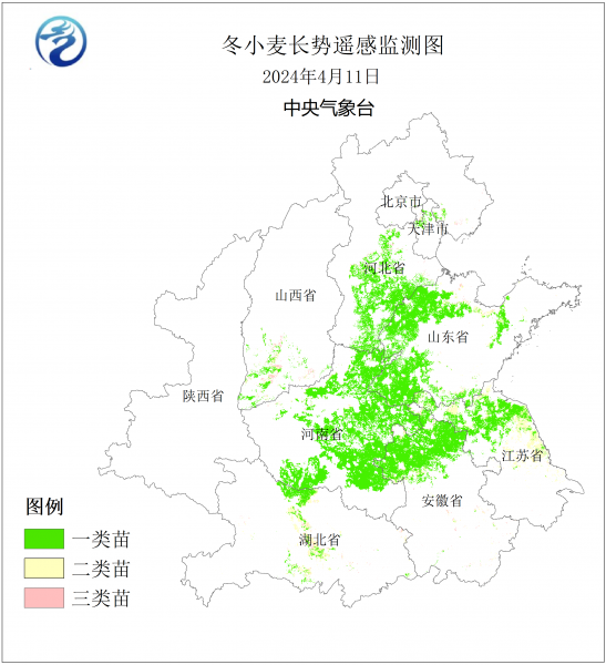 4月以来冬小麦油菜主产区大部水热条件适宜