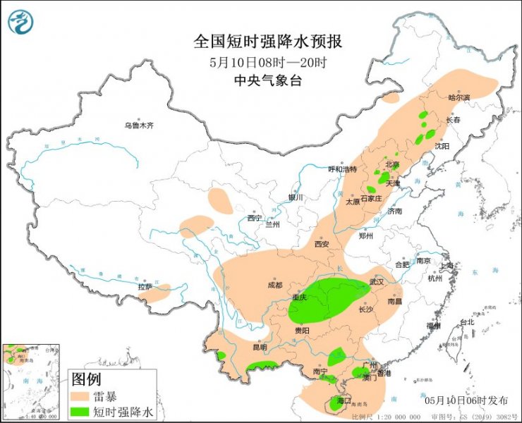 河北内蒙古贵州湖南等地将有强对流天气