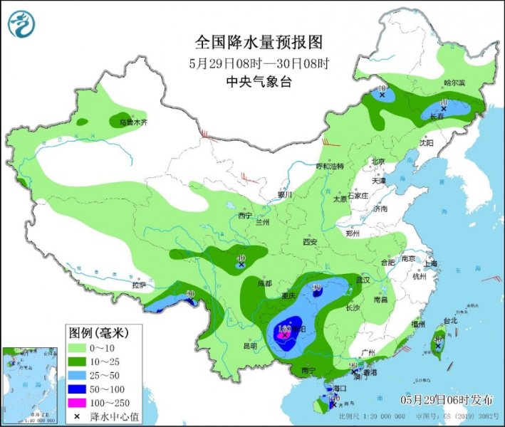 未来三天江南华南及云南贵州等地雨水较多