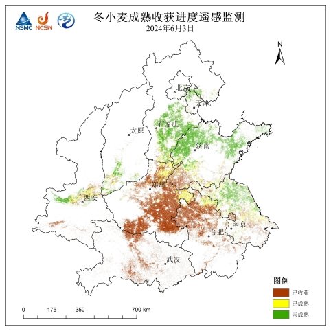 6月5-7日麦收区大部天气晴好 利于加快机收进度