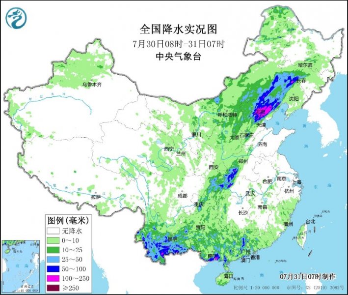 今明两天东北大部地区雨势强劲