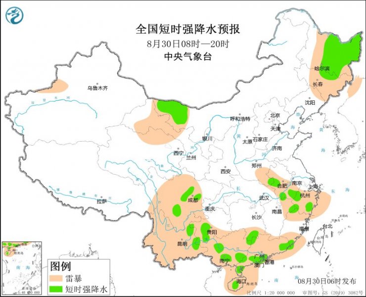 内蒙古黑龙江四川贵州云南等地将有强对流天气