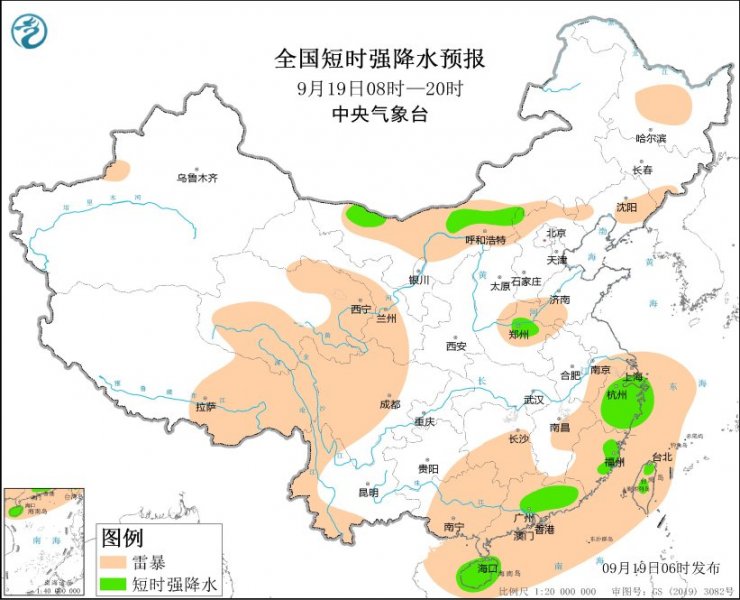 内蒙古河南江苏浙江海南岛等地将有强对流天气