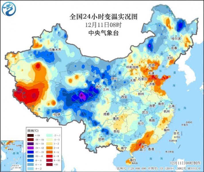 较强冷空气影响我国 部分地区降温幅度大