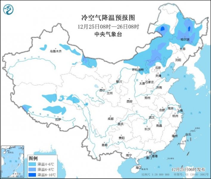 冷空气影响中东部 大风降温来袭