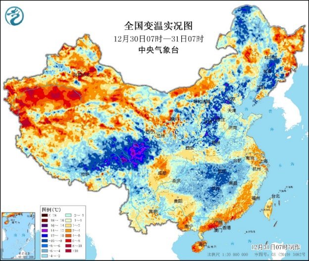岁末年初冷空气相伴 全国大部降水稀少天气干燥