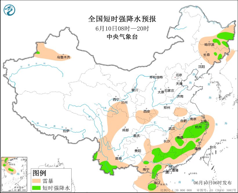 江西浙江福建广西广东等地将有强对流天气
