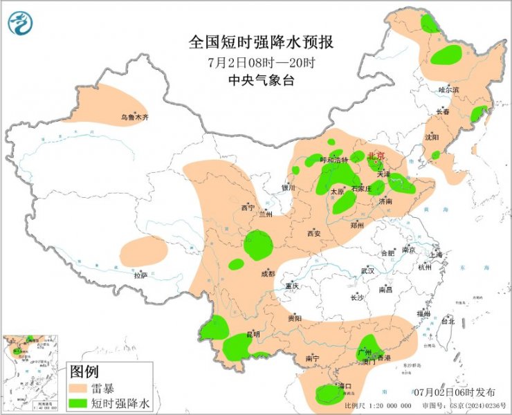 黑龙江河北山东等地将有强对流天气