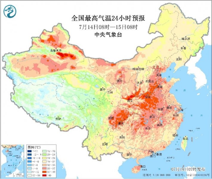 中东部地区高温持续发展 明后两天进入最强盛时段