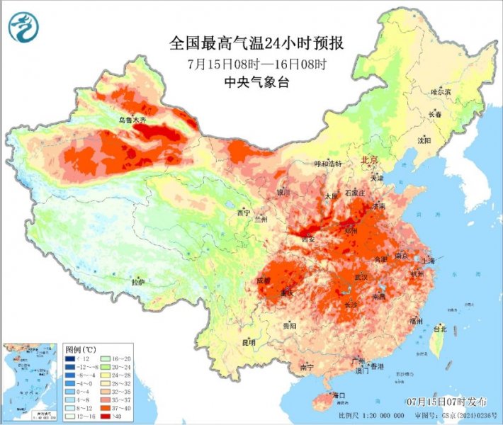  中东部高温天气进入最强时段  华北东北等地多阵雨