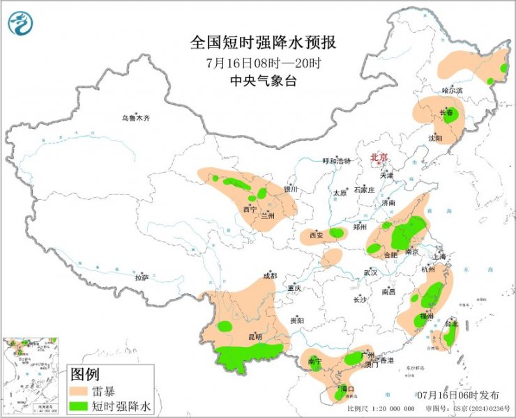 河南安徽江苏浙江云南等地将有强对流天气